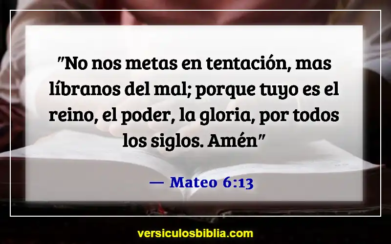 Versículos de la Biblia sobre caer en la tentación (Mateo 6:13)