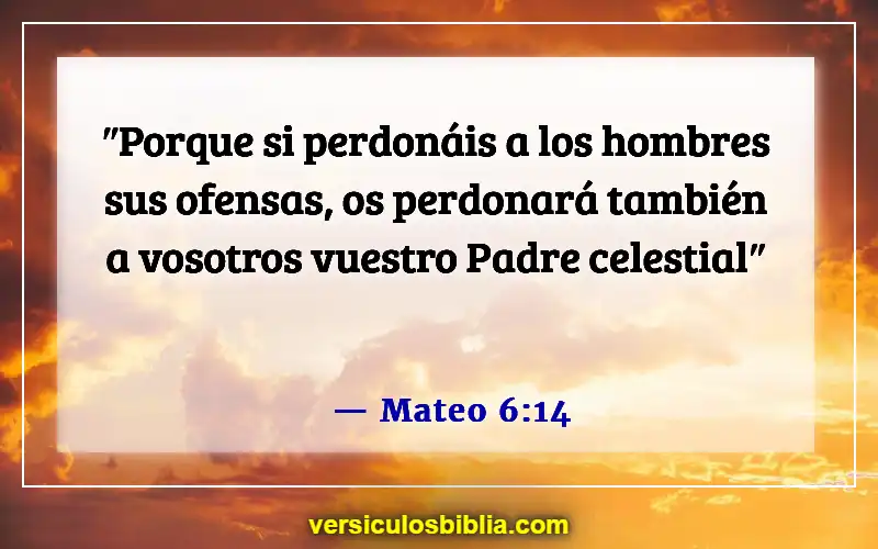 Versículos de la Biblia sobre perdonarse unos a otros (Mateo 6:14)