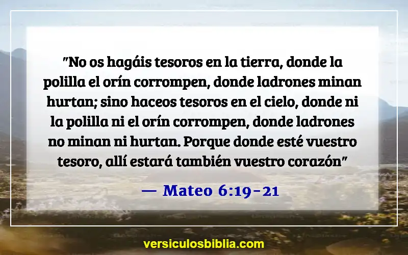 Versículos de la Biblia sobre el manejo del dinero (Mateo 6:19-21)