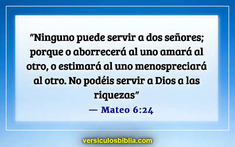 Versículos de la Biblia sobre el manejo del dinero (Mateo 6:24)