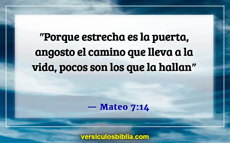 Versículos de la Biblia sobre la vida eterna (Mateo 7:14)