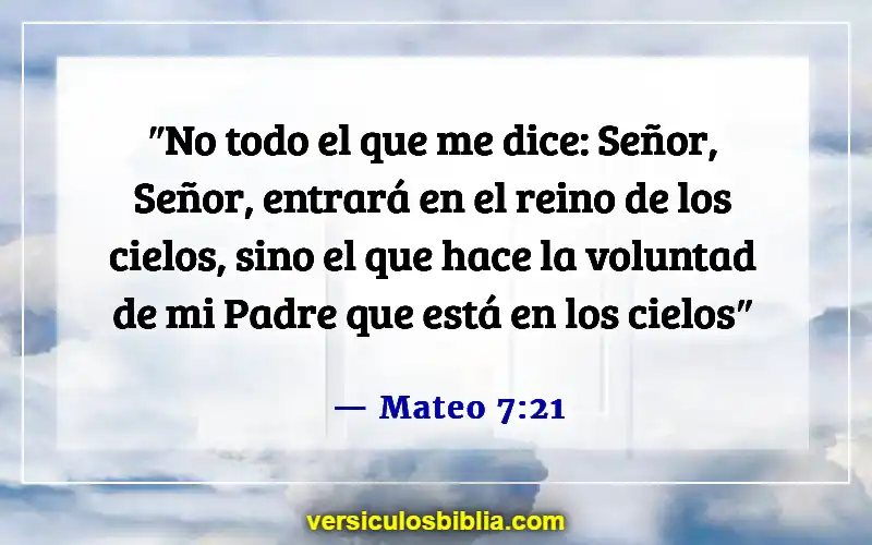 Versículos de la Biblia sobre obedecer a Dios (Mateo 7:21)