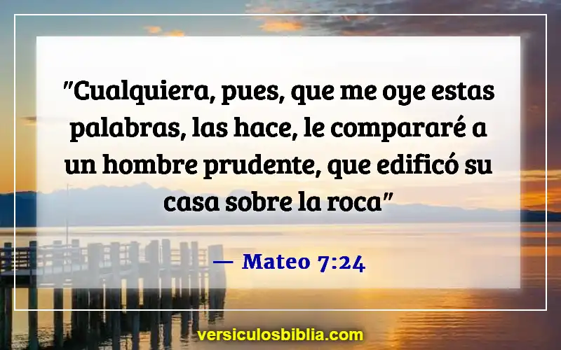 Versículos de la Biblia sobre escuchar a Dios (Mateo 7:24)