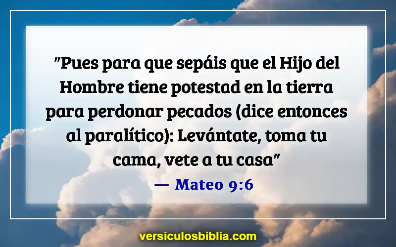 Versículos de la Biblia sobre el perdón de los pecados (Mateo 9:6)