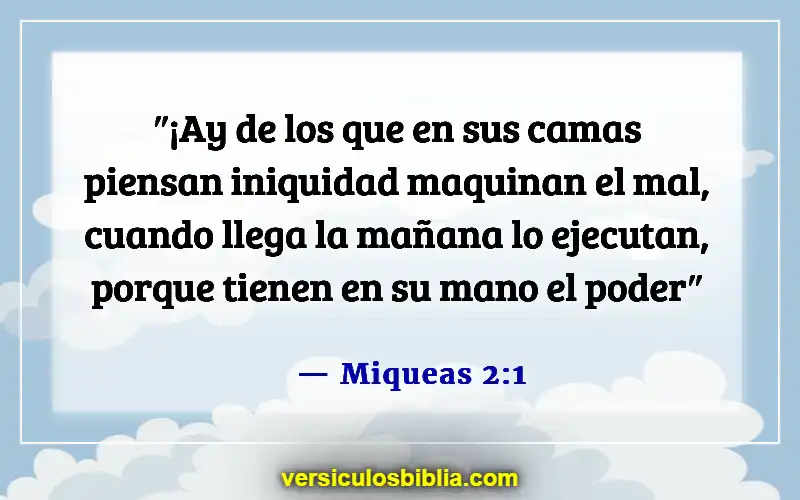 Versículos de la Biblia sobre las personas que manipulan (Miqueas 2:1)