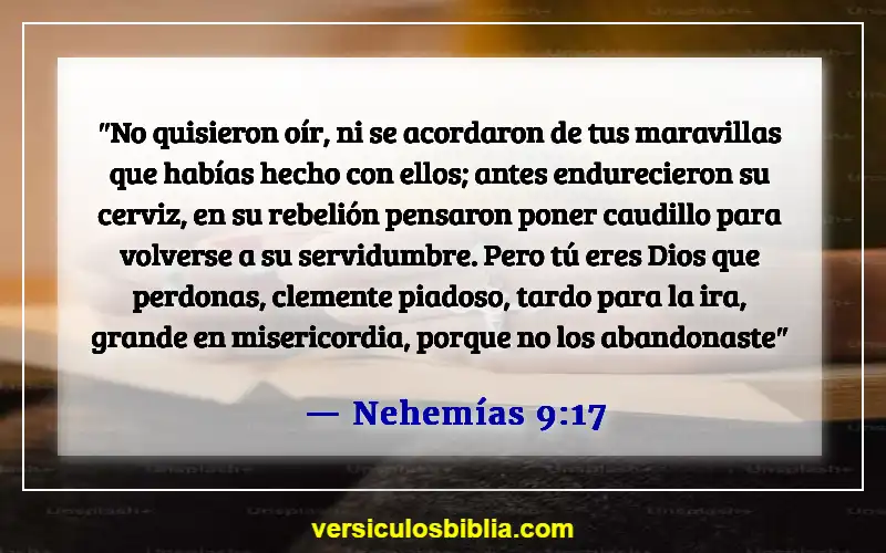 Versículos de la Biblia sobre perdonarse unos a otros (Nehemías 9:17)