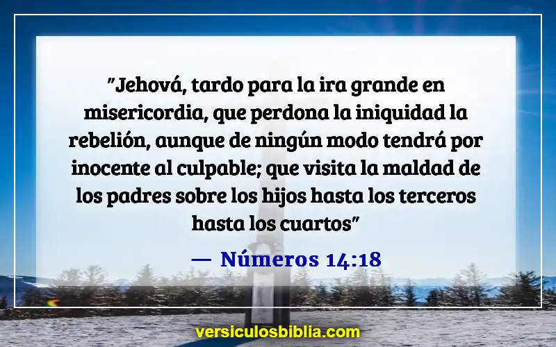 Versículos de la Biblia sobre el perdón de los pecados (Números 14:18)