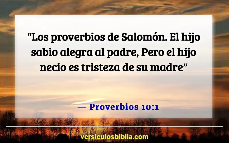 Versículos de la Biblia sobre el cuidado de los padres ancianos (Proverbios 10:1)