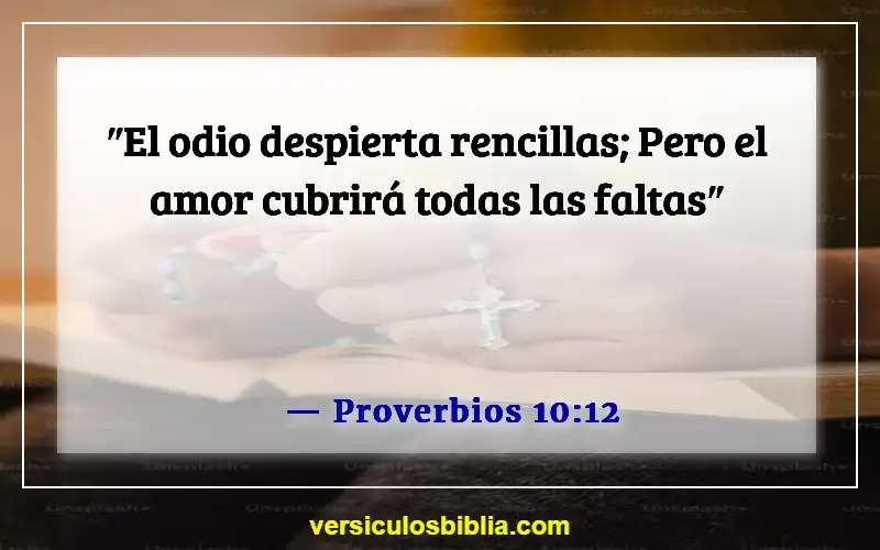 Versículos de la Biblia sobre ofender a las personas (Proverbios 10:12)