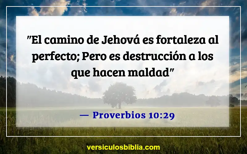 Versículos bíblicos sobre el mal en el mundo (Proverbios 10:29)