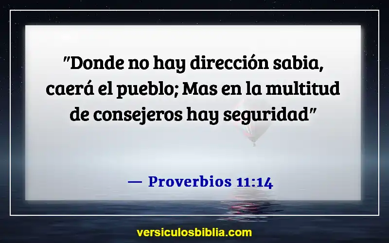 Versículos de la Biblia sobre honrar a los líderes (Proverbios 11:14)