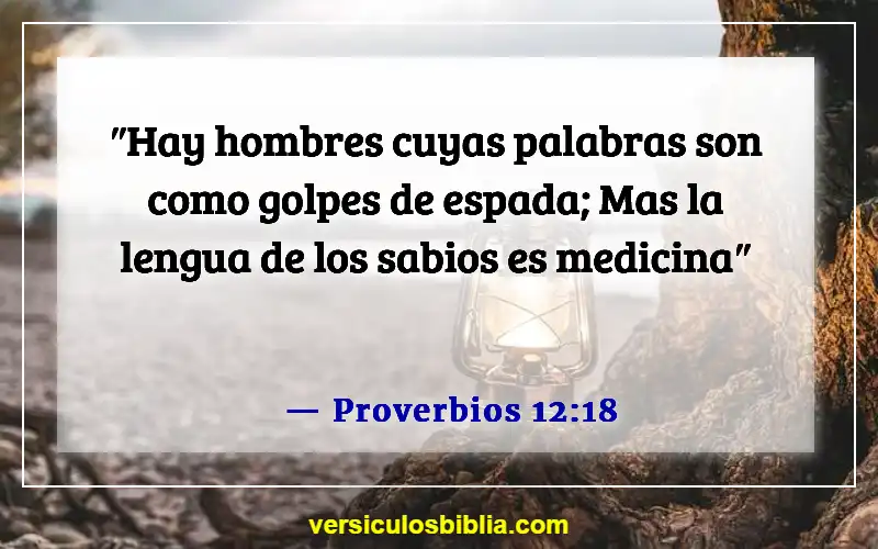 Versículos de la Biblia sobre esposos abusivos (Proverbios 12:18)