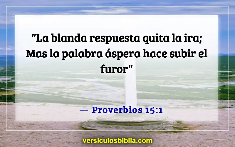 Versículos de la Biblia sobre ofender a las personas (Proverbios 15:1)