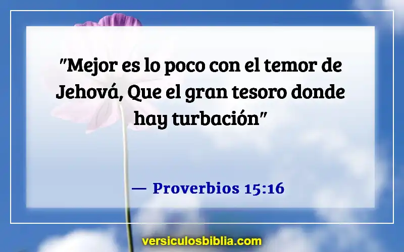 Versículos de la Biblia sobre el manejo del dinero (Proverbios 15:16)