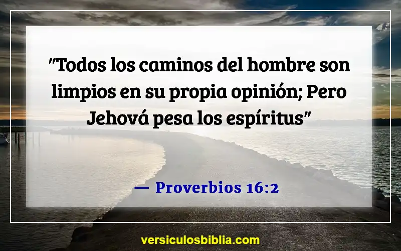 Versículos de la Biblia sobre juzgar por las apariencias (Proverbios 16:2)