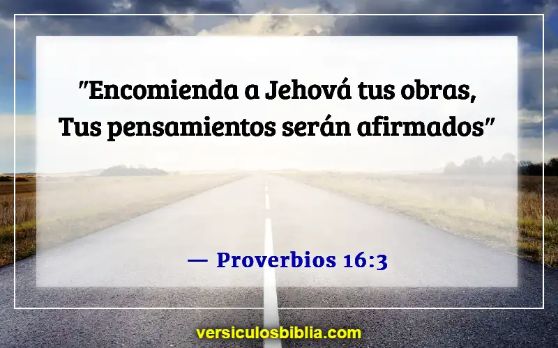 Versículos de la Biblia sobre malos pensamientos (Proverbios 16:3)