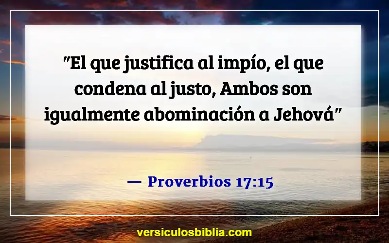 Versículos de la Biblia sobre juzgar a otras personas (Proverbios 17:15)