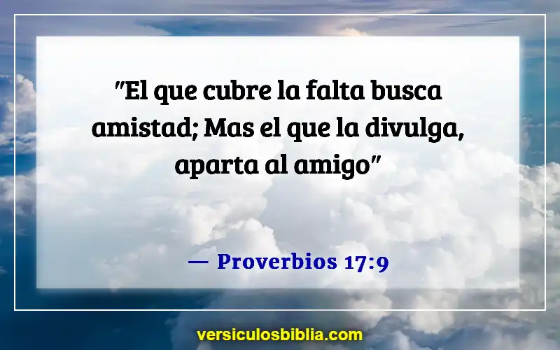 Versículos de la Biblia sobre perdonarse unos a otros (Proverbios 17:9)