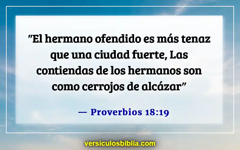 Versículos de la Biblia sobre ofender a las personas (Proverbios 18:19)