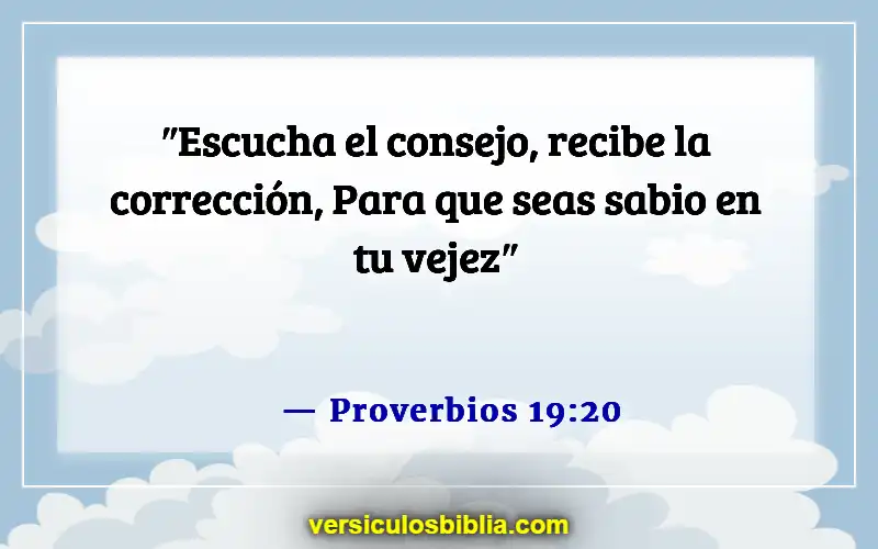 Versículos de la Biblia sobre escuchar a Dios (Proverbios 19:20)