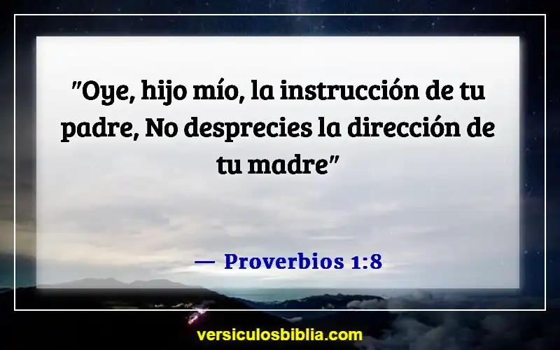 Versículos de la Biblia sobre hacer tropezar a un niño (Proverbios 1:8)