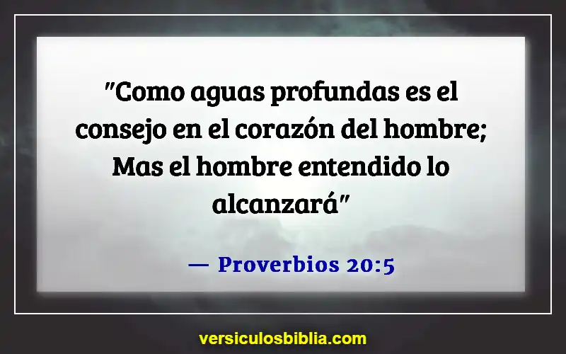 Versículos de la Biblia sobre elegir una carrera (Proverbios 20:5)