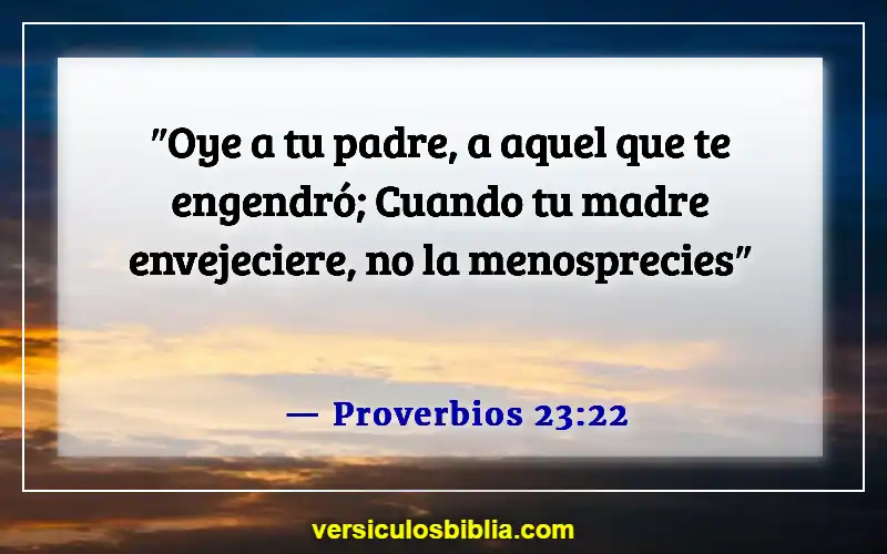 Versículos de la Biblia sobre padres e hijos (Proverbios 23:22)