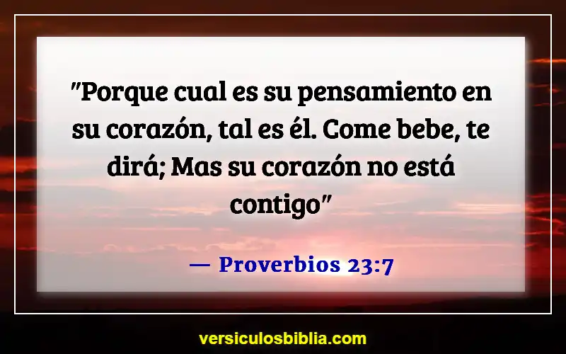 Versículos de la Biblia sobre malos pensamientos (Proverbios 23:7)