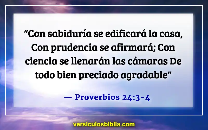 Versículos de la Biblia sobre el manejo del dinero (Proverbios 24:3-4)