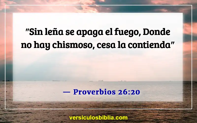 Versículos de la Biblia sobre ofender a las personas (Proverbios 26:20)