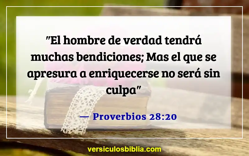 Versículos de la Biblia sobre el manejo del dinero (Proverbios 28:20)