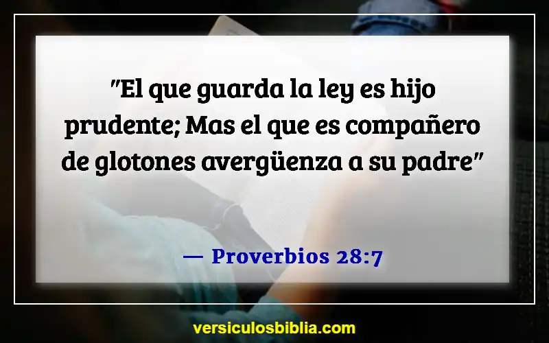 Versículos de la Biblia sobre hacer tropezar a un niño (Proverbios 28:7)