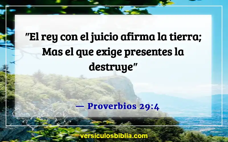 Versículos de la Biblia sobre honrar a los líderes (Proverbios 29:4)