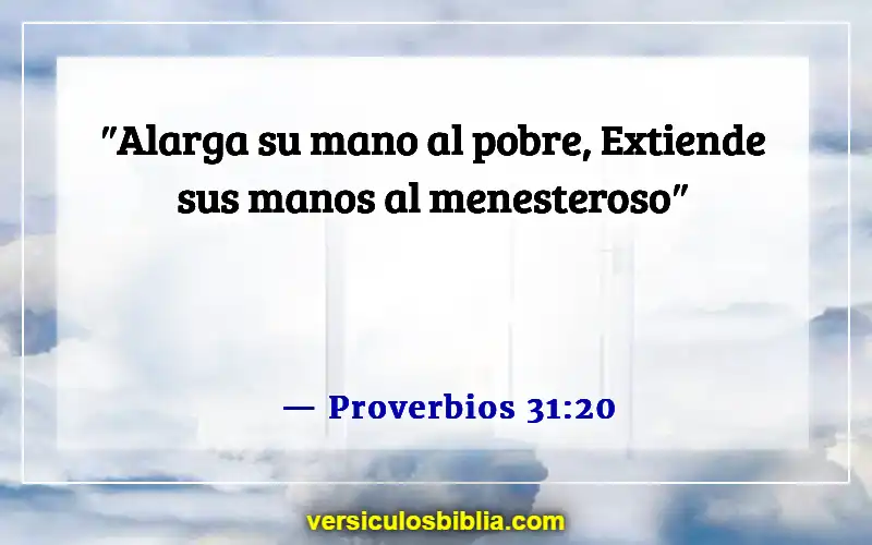 Versículos bíblicos sobre mujeres cristianas (Proverbios 31:20)