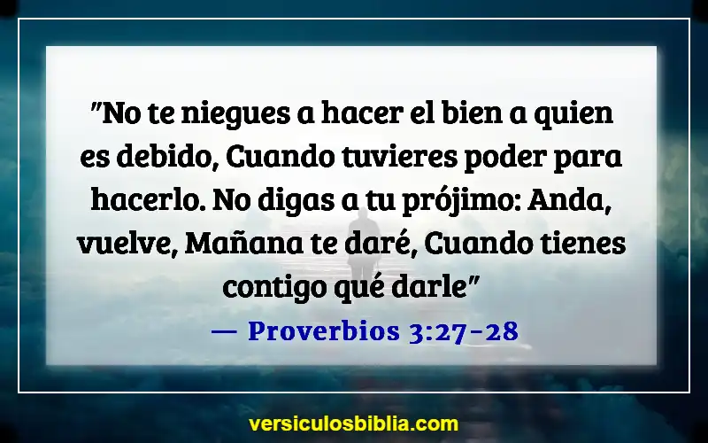 Versículos de la Biblia sobre el manejo del dinero (Proverbios 3:27-28)