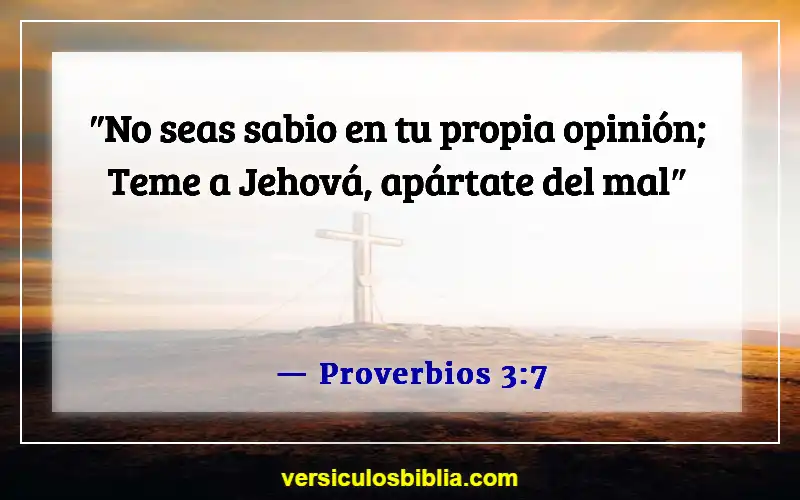 Versículos bíblicos sobre el mal en el mundo (Proverbios 3:7)