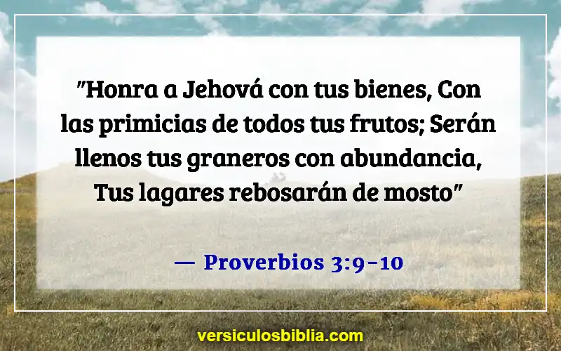 Versículos de la Biblia sobre el manejo del dinero (Proverbios 3:9-10)