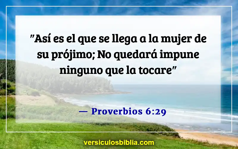 Versículos de la Biblia sobre cometer adulterio (Proverbios 6:29)