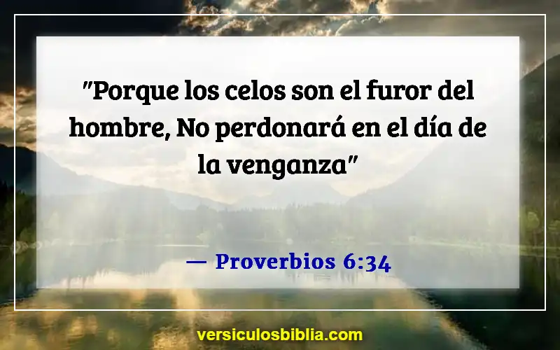 Versículos de la Biblia sobre el amor y los celos (Proverbios 6:34)