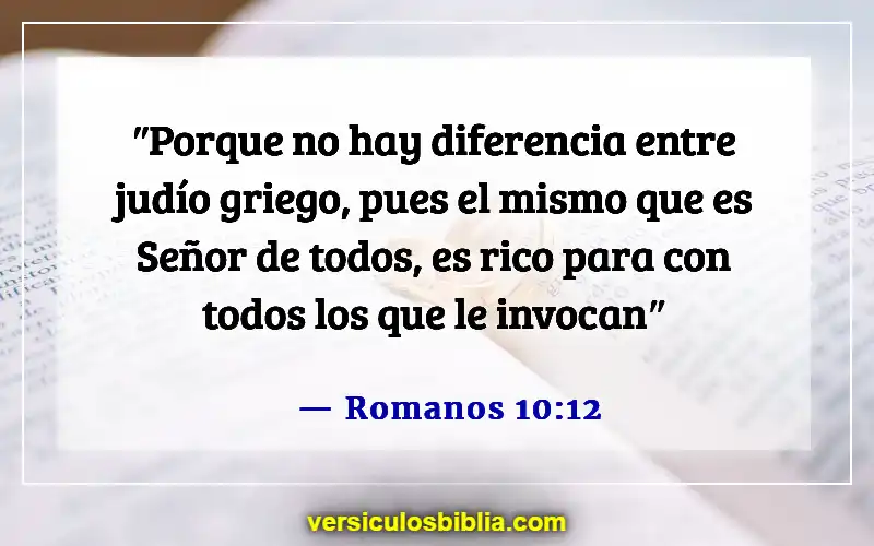 Versículos de la Biblia sobre pedir en el nombre de Jesús (Romanos 10:12)