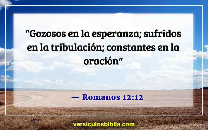 Versículos bíblicos sobre el dolor (Romanos 12:12)