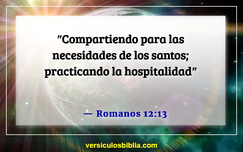 Versículos de la Biblia sobre la hospitalidad (Romanos 12:13)