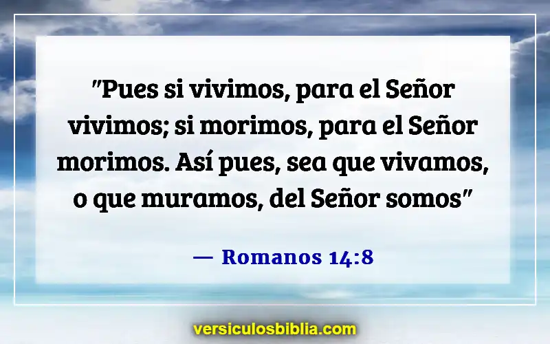 Versículos bíblicos sobre cómo lidiar con la muerte (Romanos 14:8)