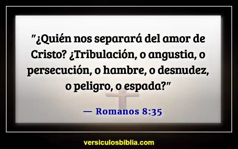 Versículos de la Biblia sobre el afecto (Romanos 8:35)