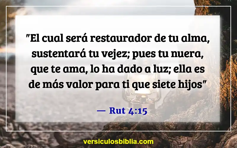 Versículos de la Biblia sobre el cuidado de los padres ancianos (Rut 4:15)