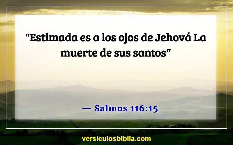 Versículos bíblicos sobre cómo lidiar con la muerte (Salmos 116:15)