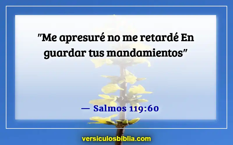 Versículos de la Biblia sobre obedecer a Dios (Salmos 119:60)