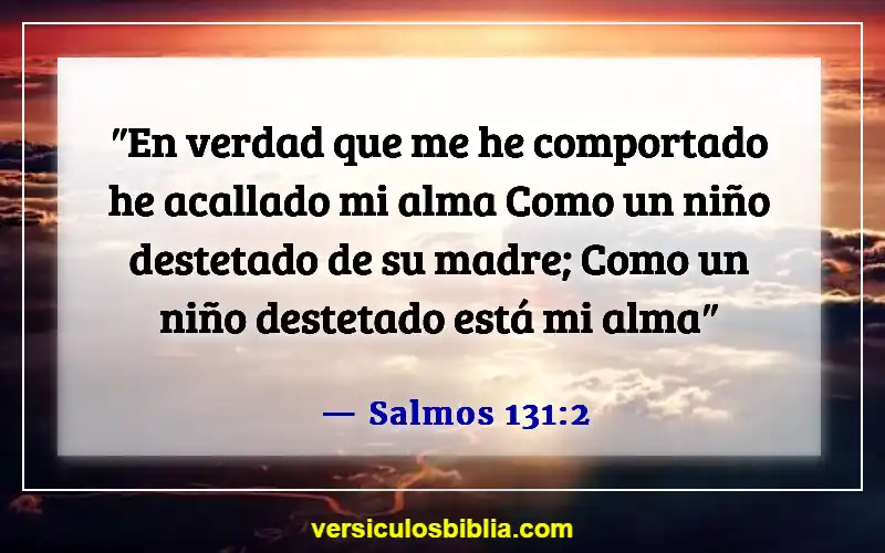 Versículos de la Biblia sobre el tiempo de quietud (Salmos 131:2)