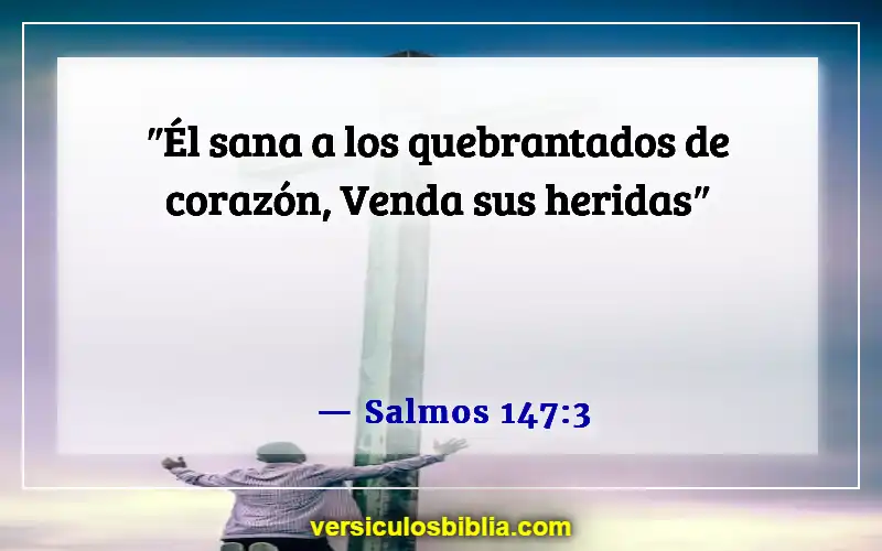 Versículos de la Biblia sobre superar el rechazo (Salmos 147:3)