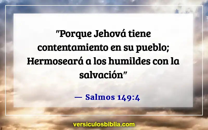 Versículos de la Biblia sobre agradar a Dios (Salmos 149:4)